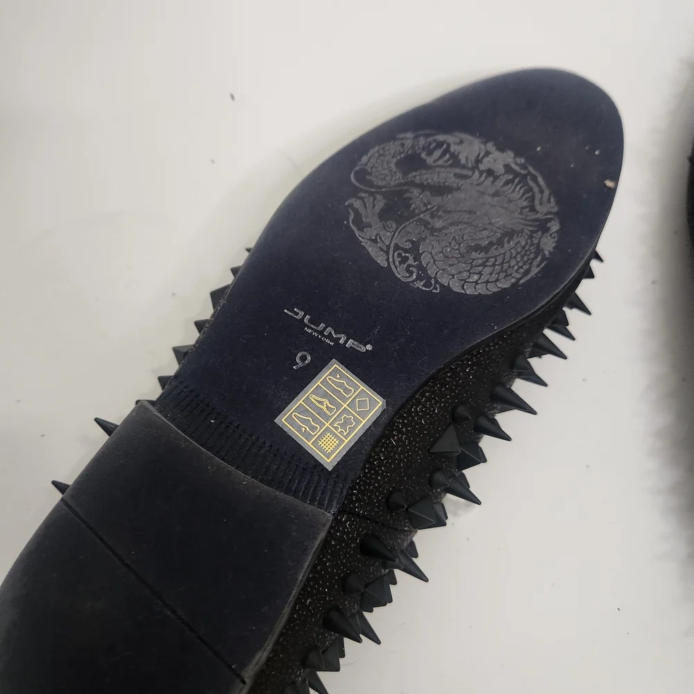 Jump Dark Green Spiked‎ Loafers Size 9